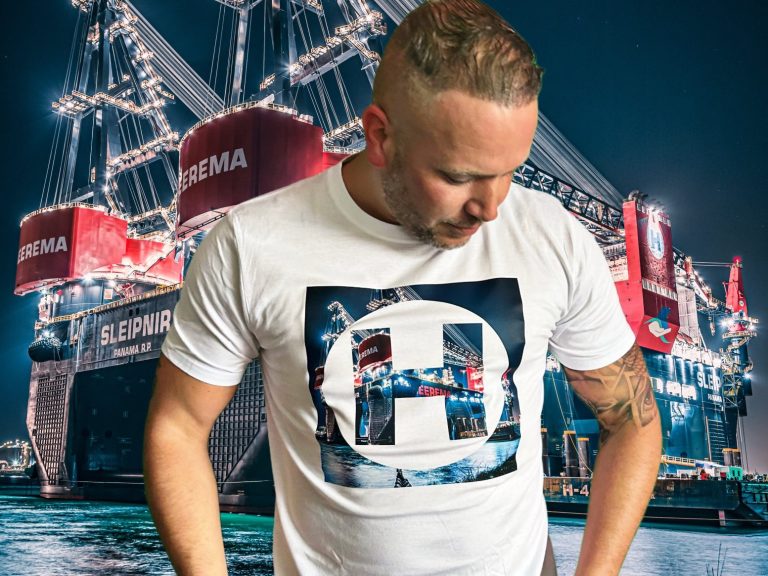 Ode aan heerema op wit t-shirt