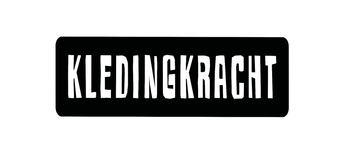 logo branding kledingkracht Logo van Kledingkracht in een zwart-witte stijl.